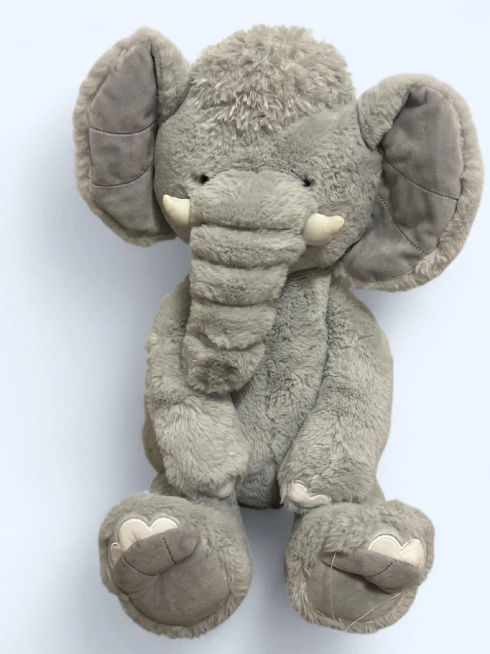 Plush Gray Elephant Stuffed Animal - Soft Cuddly Toy